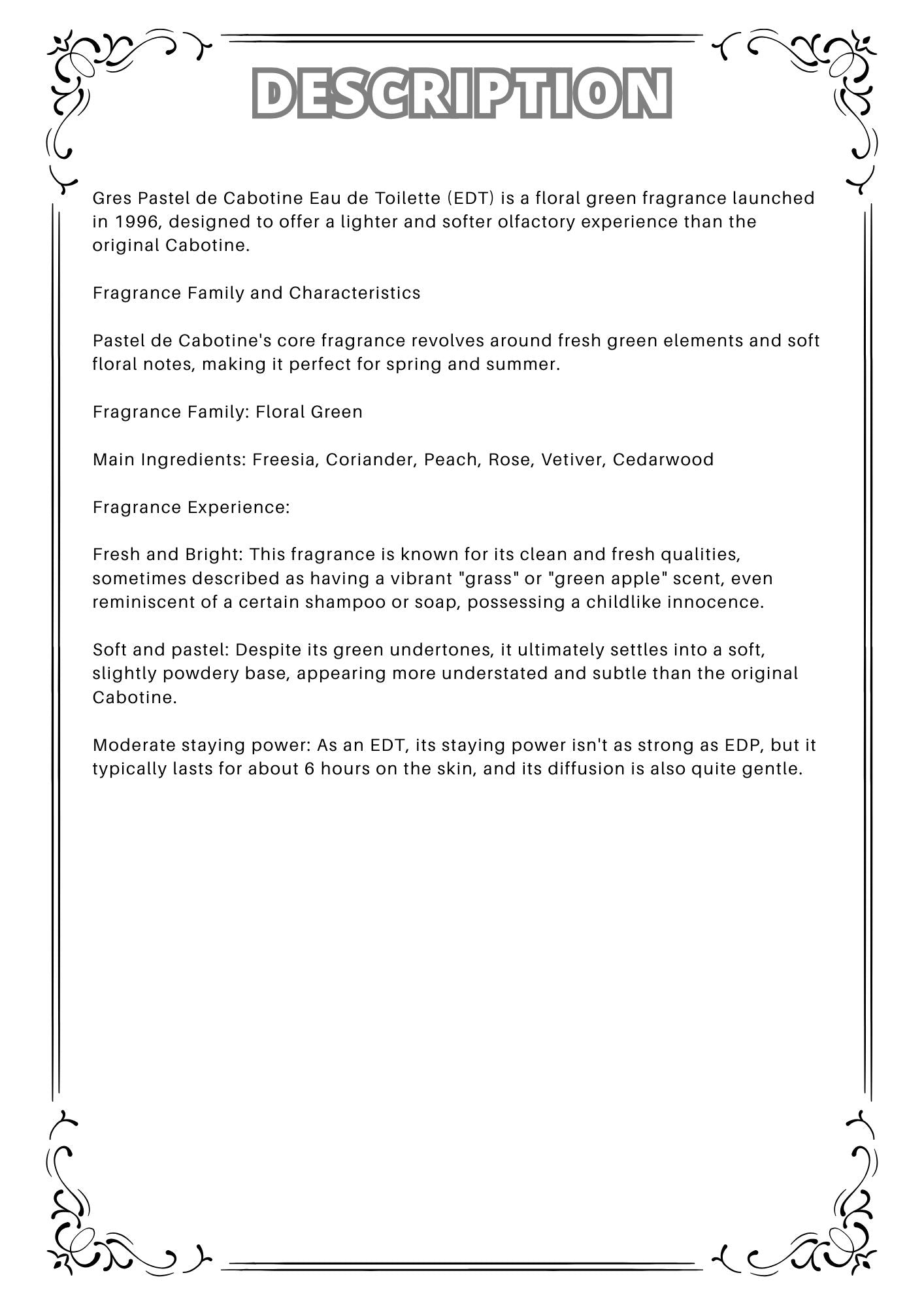 W32 - Gabotine Pastel EDT Travel Spray 2ml, 5ml, 10ml 歌寶婷清秀佳人 分裝瓶