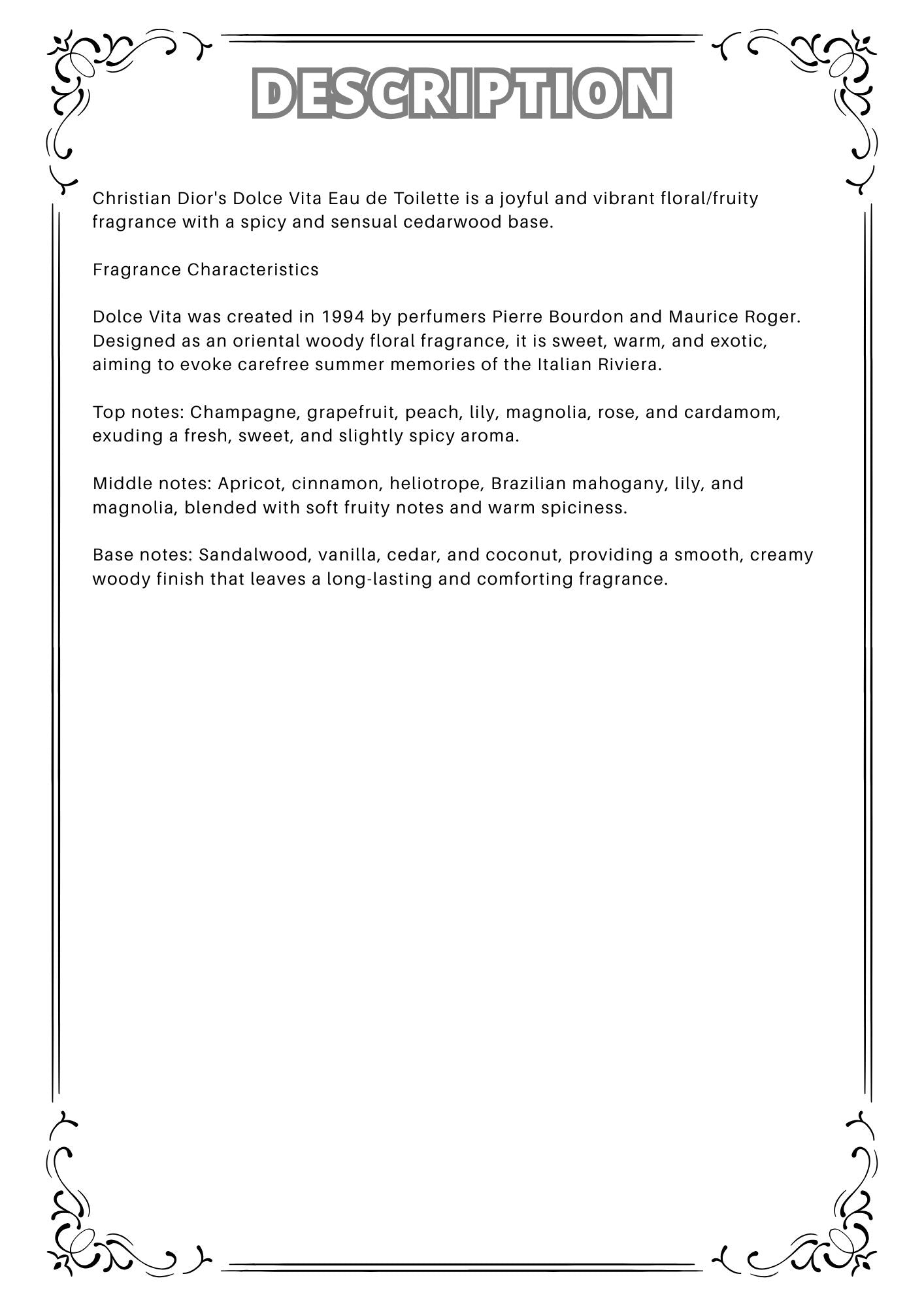 W63 - Christian Dior Dolce vita Travel Spray 2ml, 5ml, 10ml 迪奧快樂之源淡香水 分裝瓶