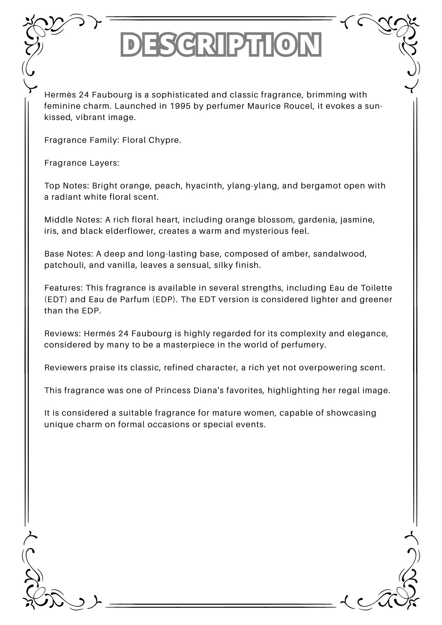 W67 - Hermes 24 Jaubourg EDT Travel Spray 2ml, 5ml, 10ml 愛馬仕淡香水 分裝瓶