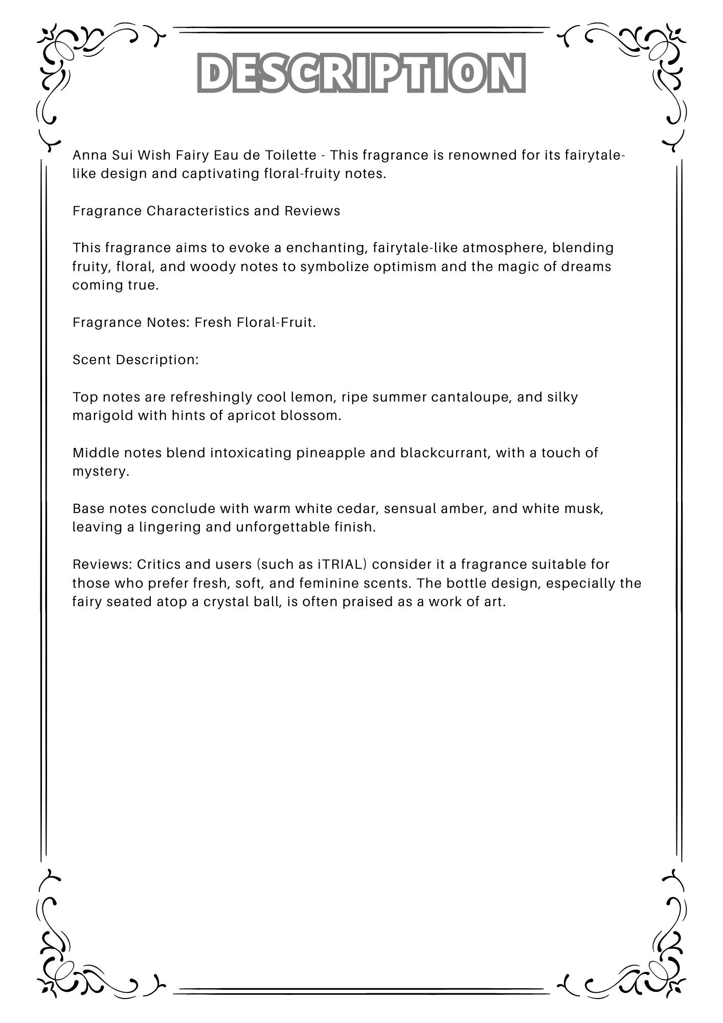 W53 - Anna Sui Secret wish edt Travel Spray 2ml, 5ml, 10ml 安娜蘇許願精靈淡香水 分裝瓶