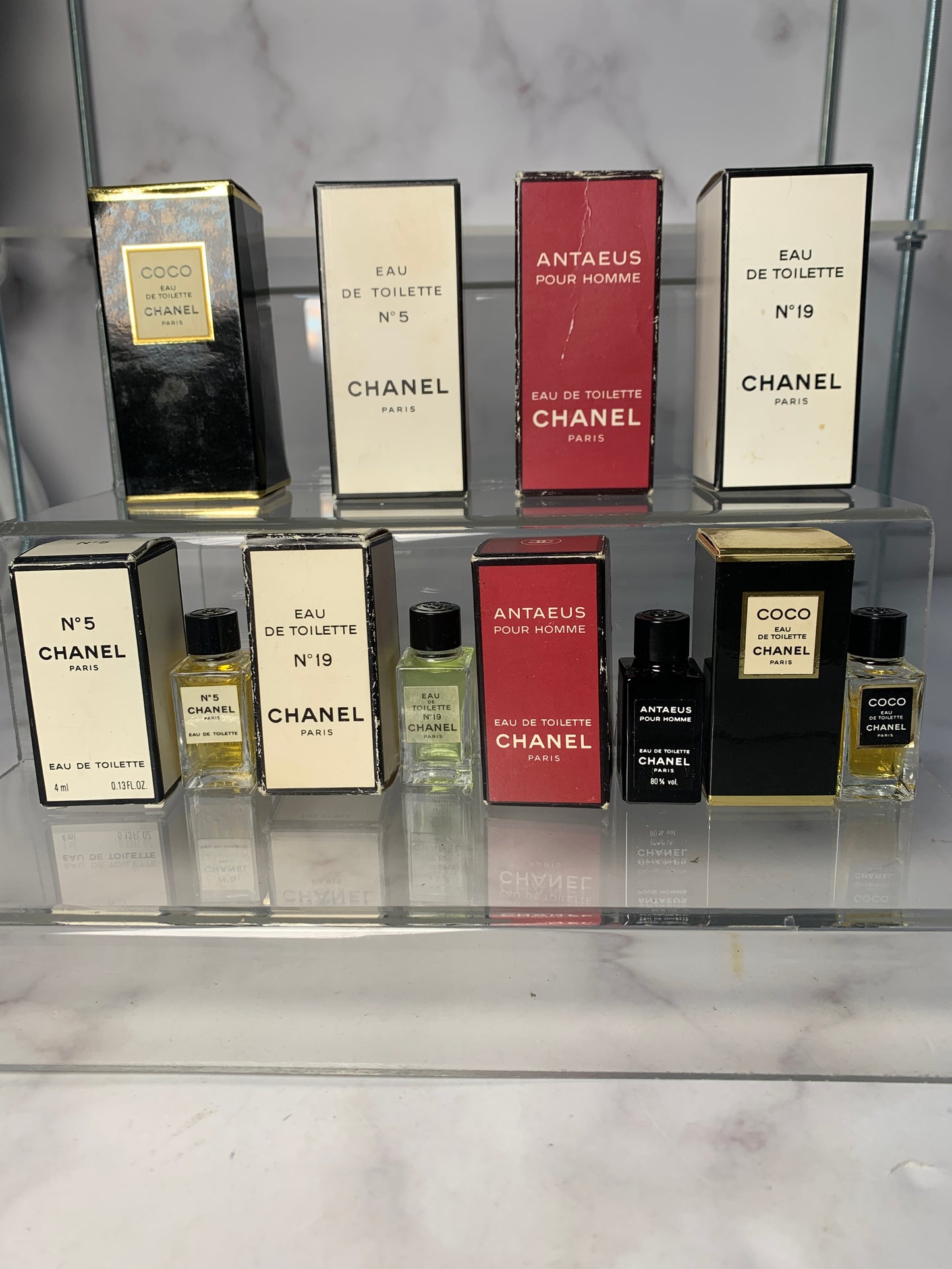 Rare Chanel No. 5, 19, coco, antaeus Eau de toilette edt 4m, 19ml - 121223-A