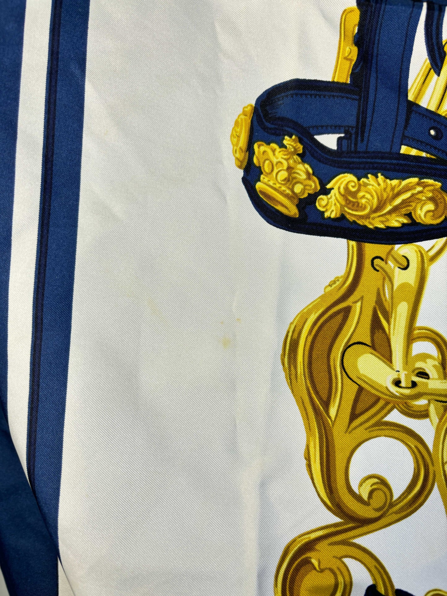 Auth Hermes Scarf Silk Navy 90 x 90cm - 070524