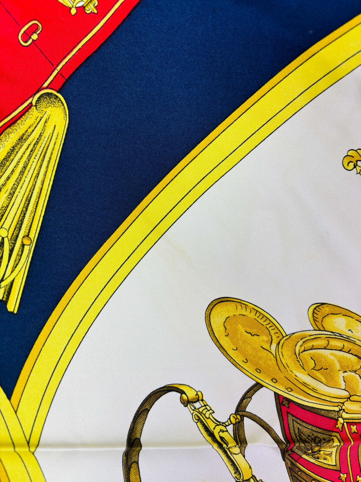 Auth Hermes Scarf Silk Navy 90 x 90cm - 070524