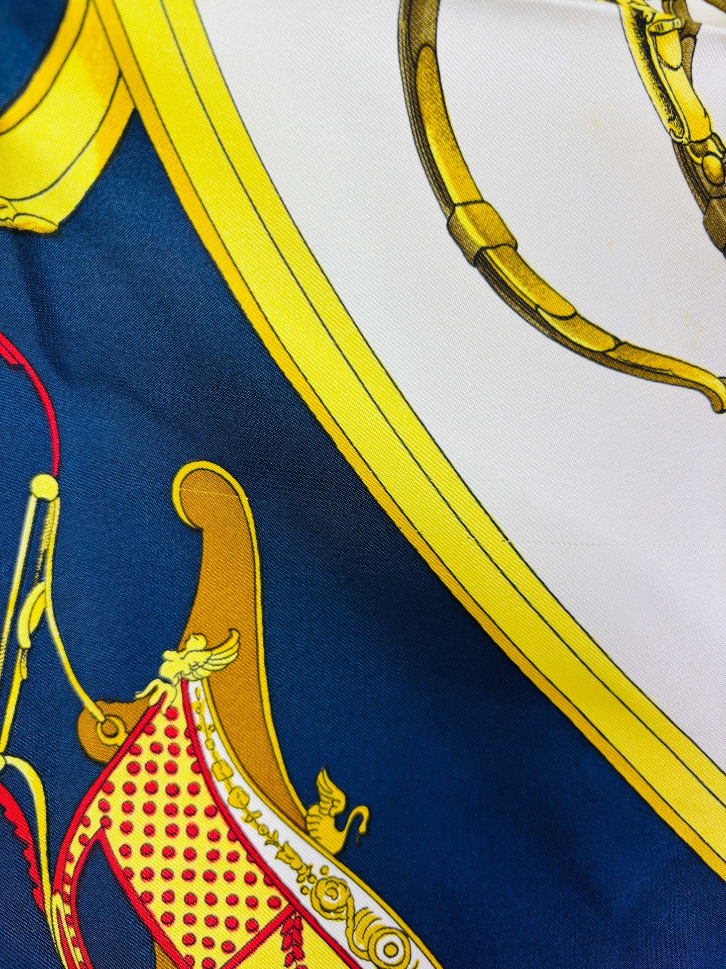 Auth Hermes Scarf Silk Maroon 90 x 90cm - 070524
