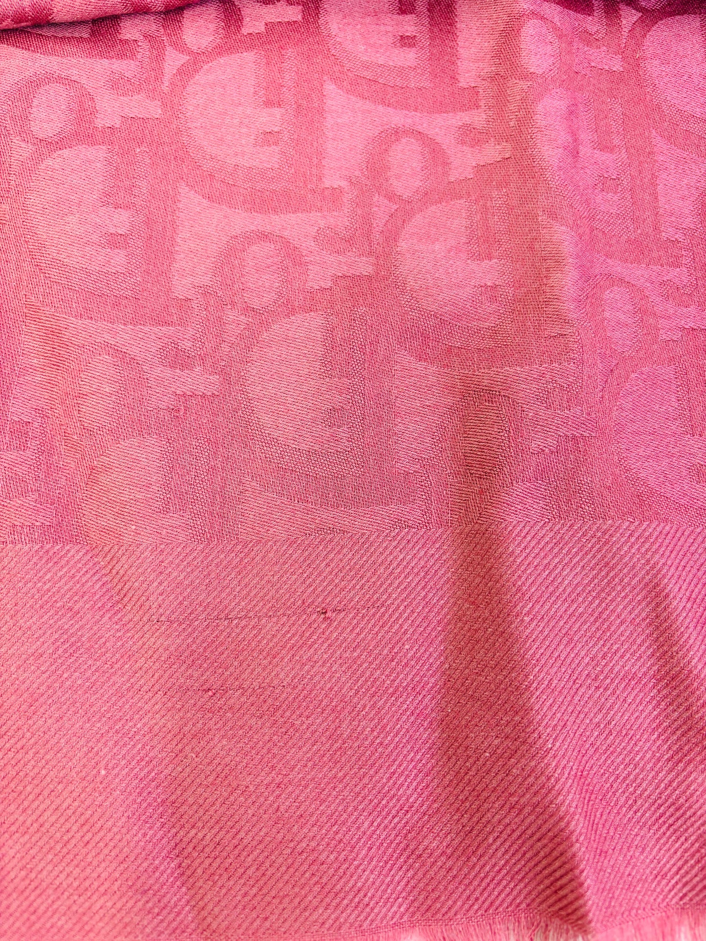 Auth Christian Dior Scarf Deep pink 45 x 170cm - 070524