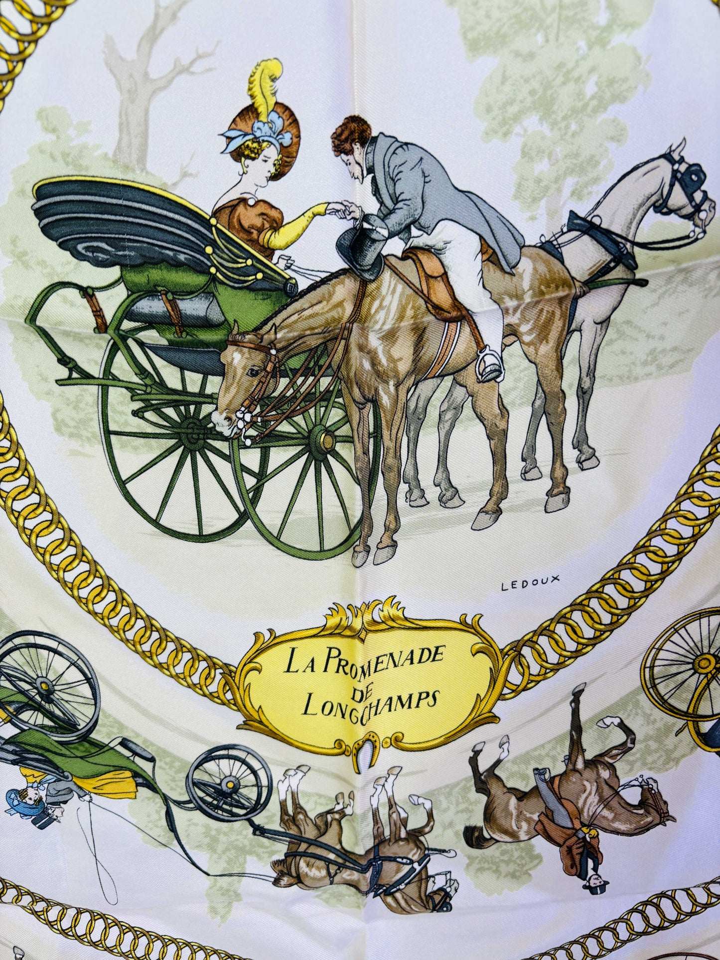 Auth Hermes Scarf Silk Pink 90 x 90cm - 070524