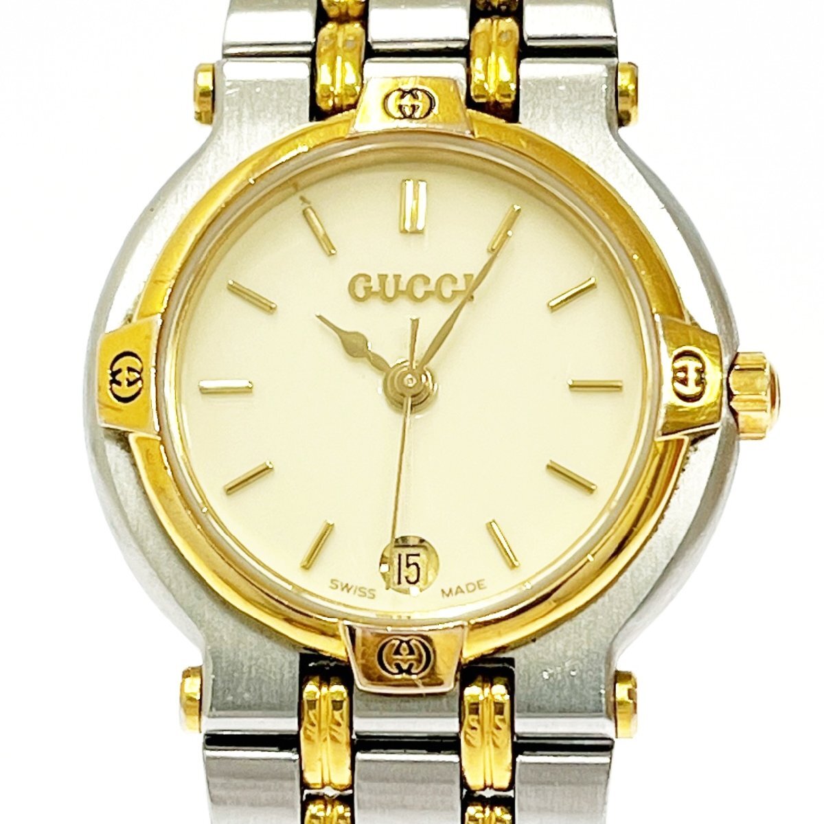 Rare Women Gucci gold tone watch mint cond - 060624