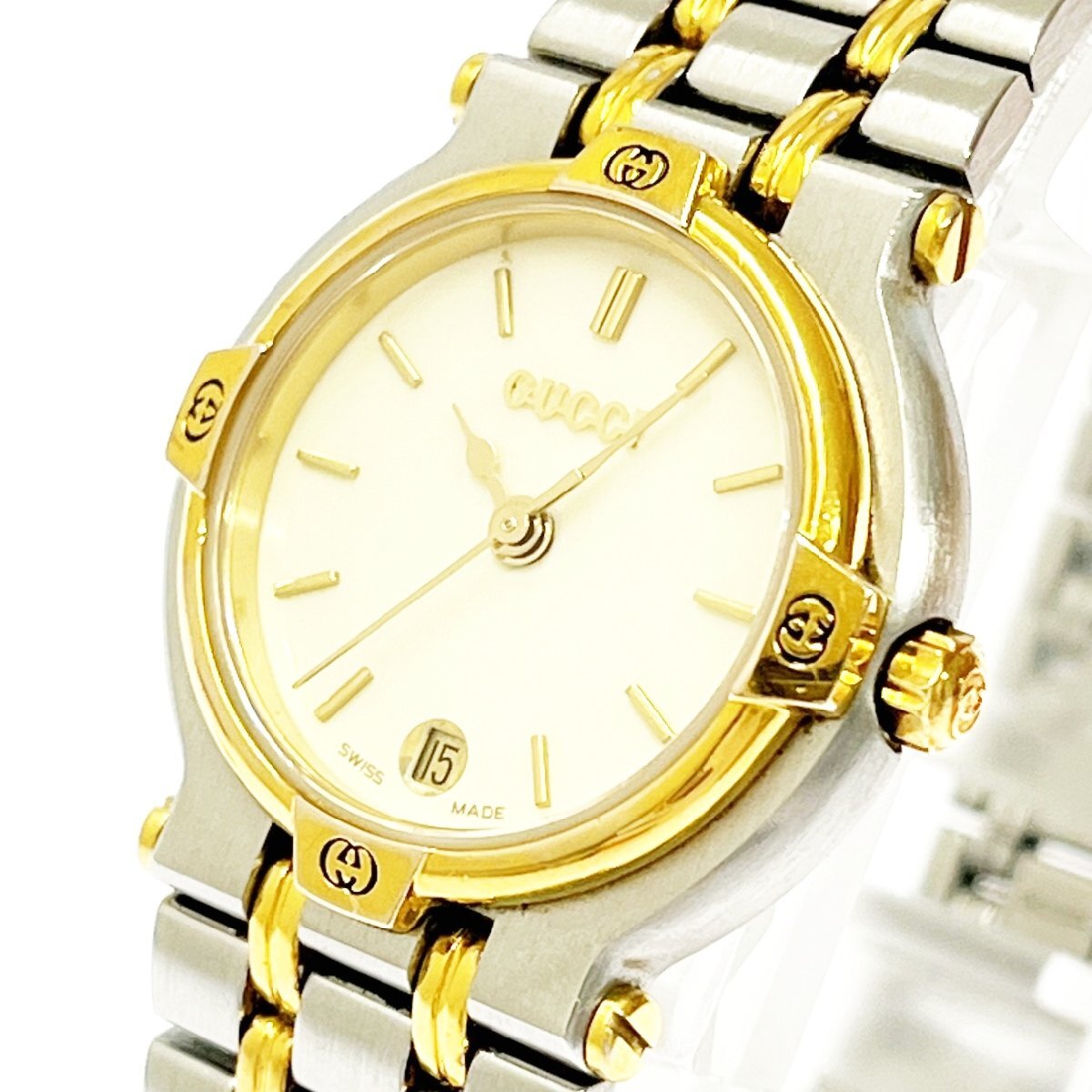 Rare Women Gucci gold tone watch mint cond - 060624
