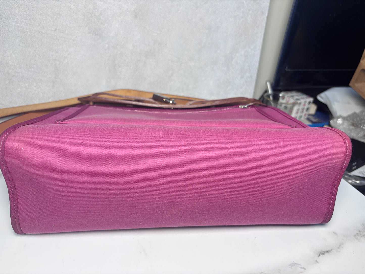 Auth Hermes herbag 31 with original box key and lock shoulder bag deep pink - Aug-bag