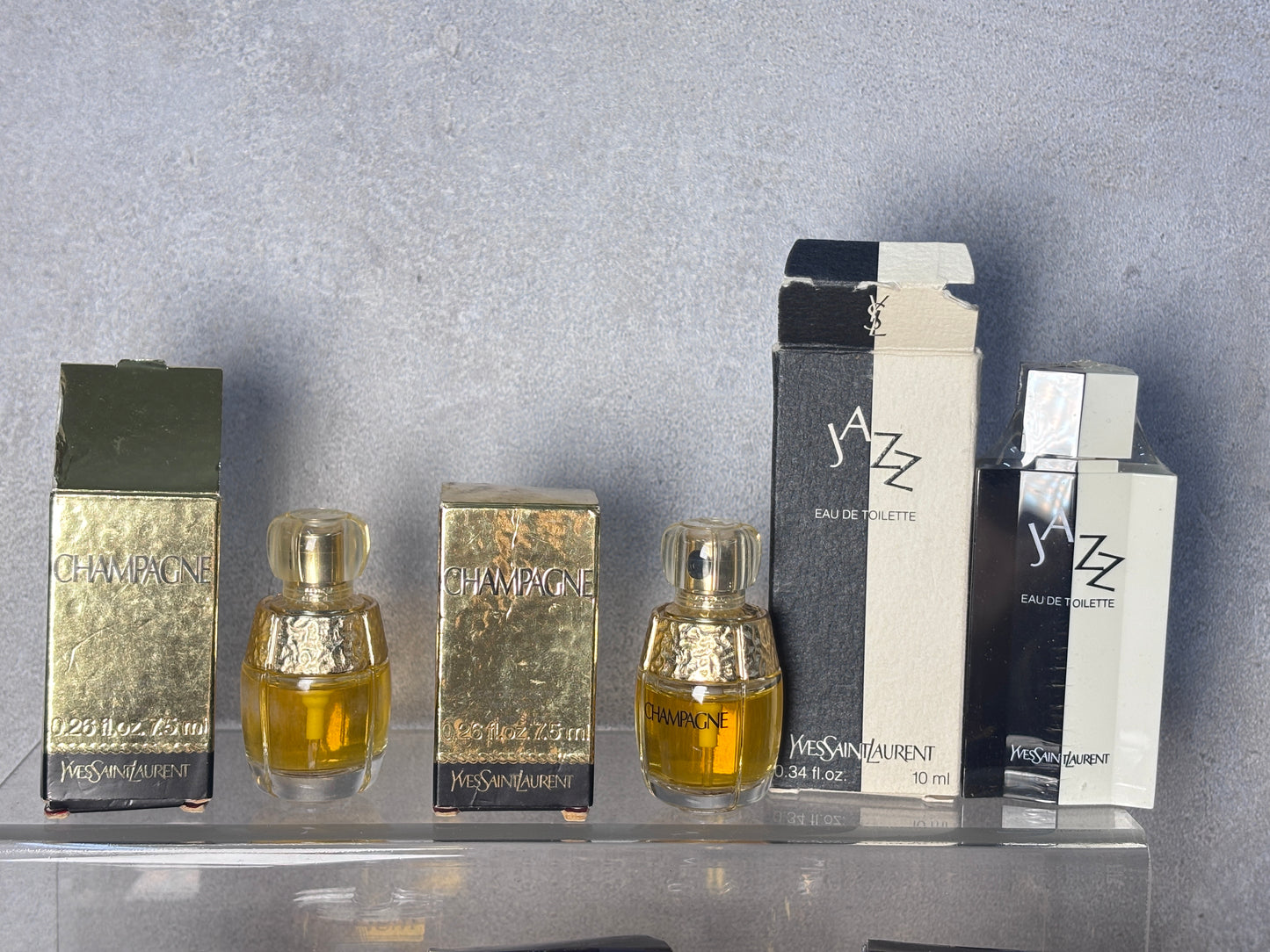 YSL Yves Saint Laurent Jazz Opium Champagne Mini miniature EDT parfum - JUN-A15