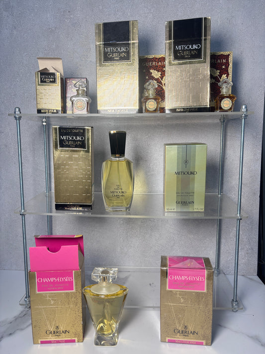 Rare Guerlian Mitsouko Parfum 7.5ml, 30ml EDT Champs-Elysees 50ml 1.7 oz