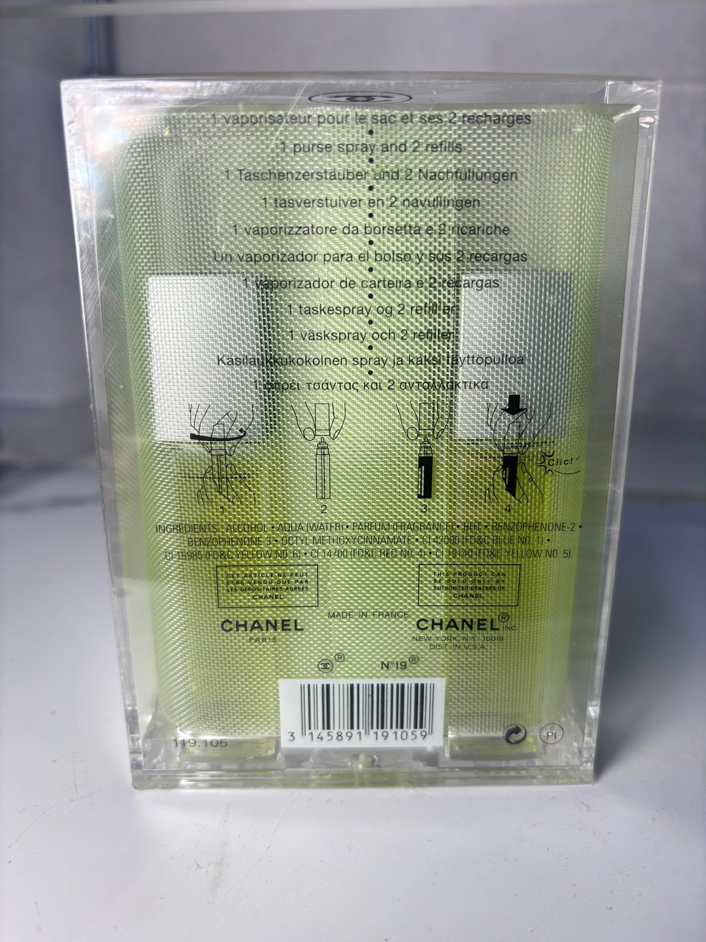 Sealed Chanel No. 19 Eau de toilette EDT 3 x 15ml - TRE 230627
