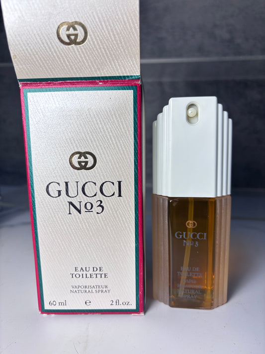 RARE Vintage Gucci no.3  EDT 60ml 2 oz eau de toilette    - TRE 240725
