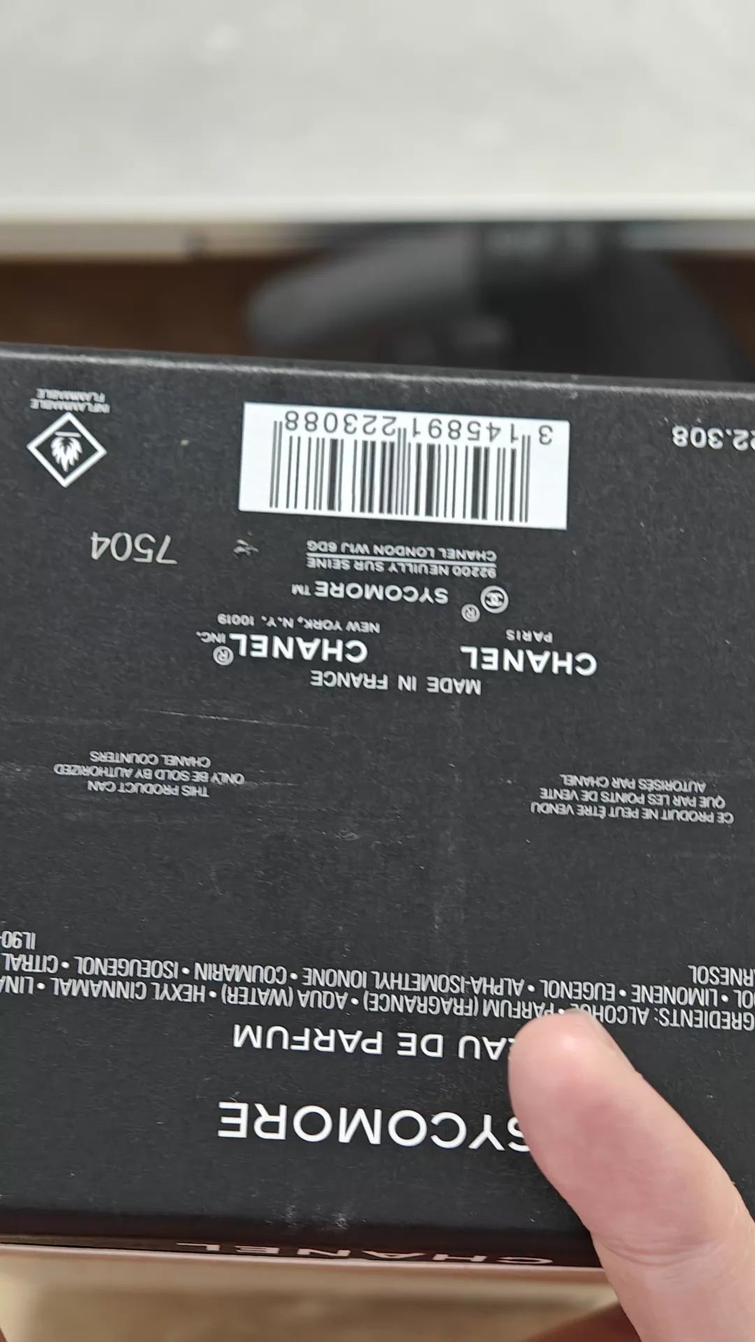 250226-81 Chanel sycamore EDP 200ml 6.8 oz