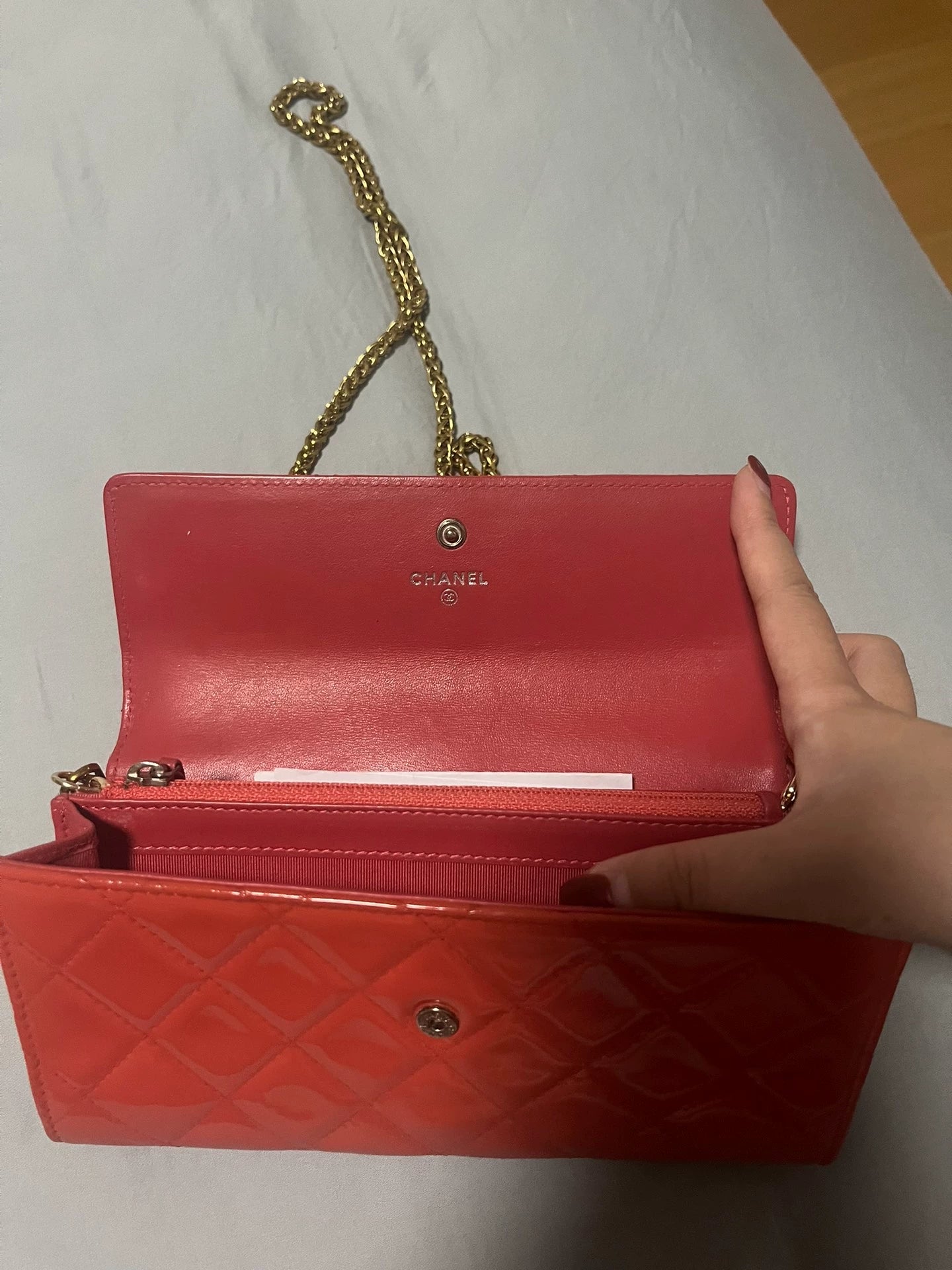 291024-37 Auth CHANEL CF CC Classic Long Flap Wallet