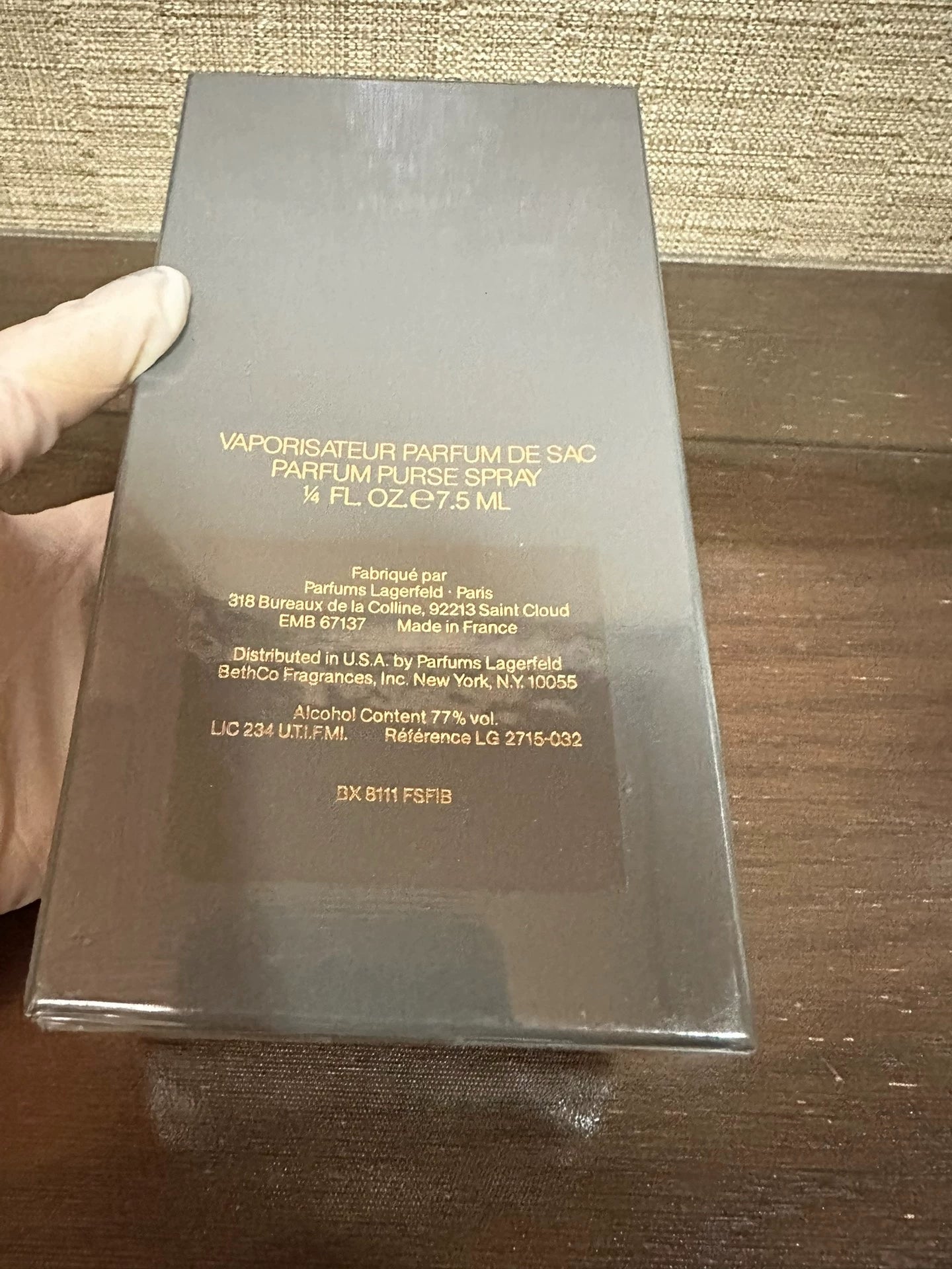 150225-58 Karl Lagerfeld KL 7.5ml 1/4 oz Parfum Perfume