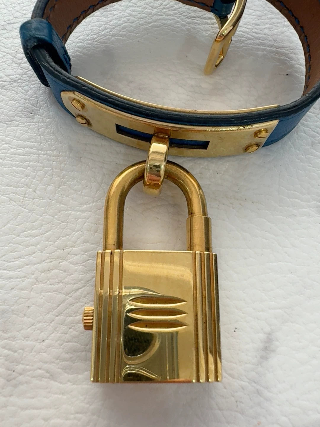 291024-28 Auth HERMES Kelly watch Plated Quartz Ladies watches