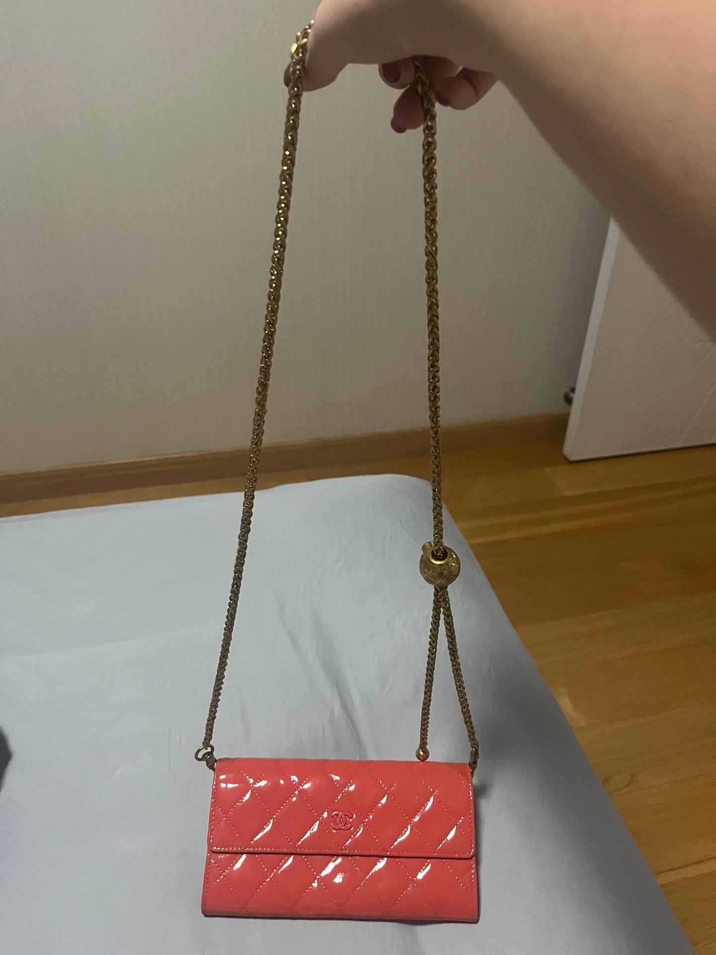 291024-37 Auth CHANEL CF CC Classic Long Flap Wallet