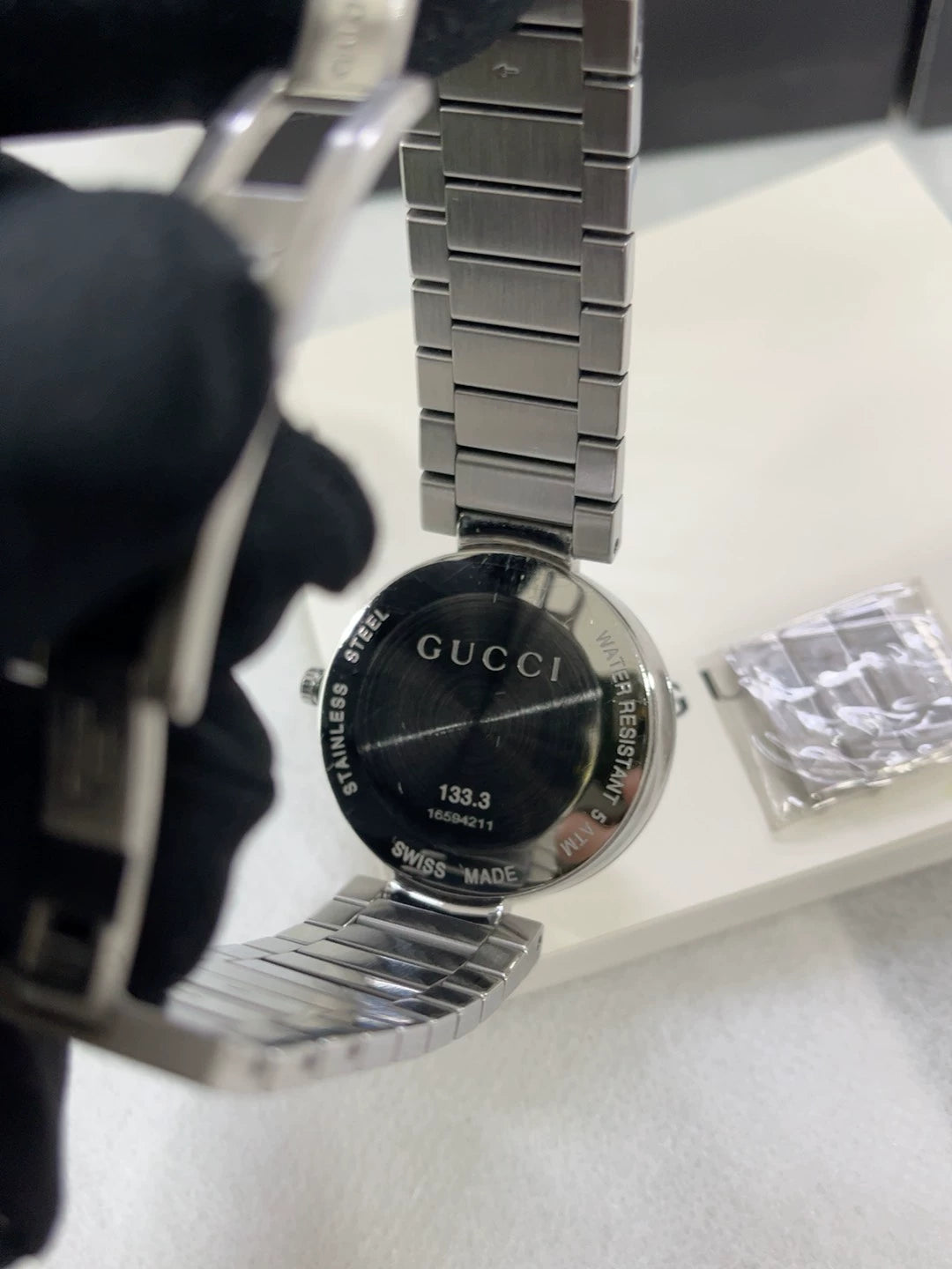 291024-87 Gucci series silver dial watches unisex