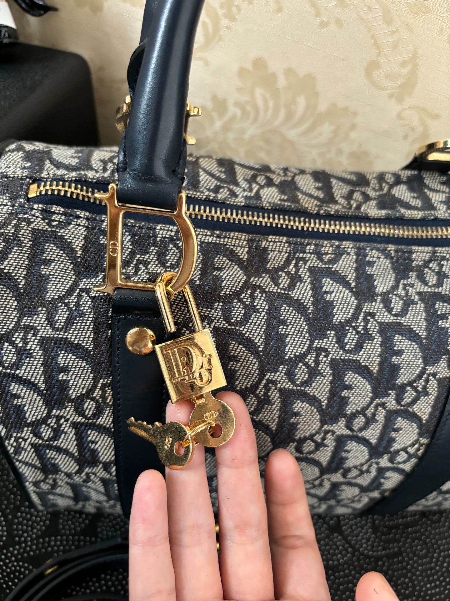 050125-4 Christian Dior handbag tote bag Blue