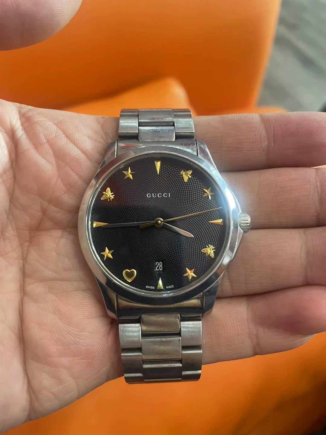 241224-6 Auth Gucci Bee G-Timeless Quartz Watch