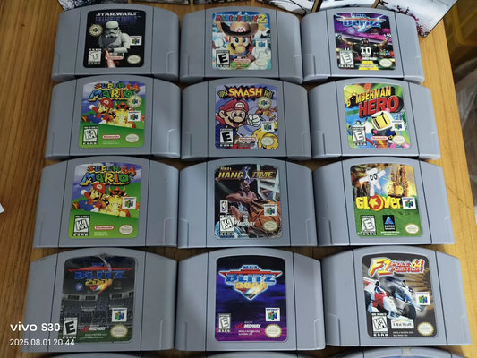 n64-8 Nintendo American version N64 game console cassette, American version, Nissan