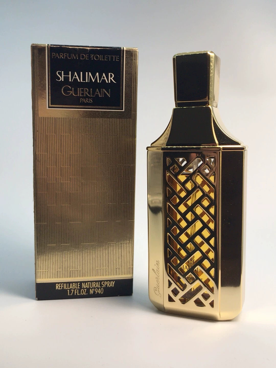 081224-11 Guerlain Shalimar Perfume Bird Cage Bottle 50ml EDT eau de toilette