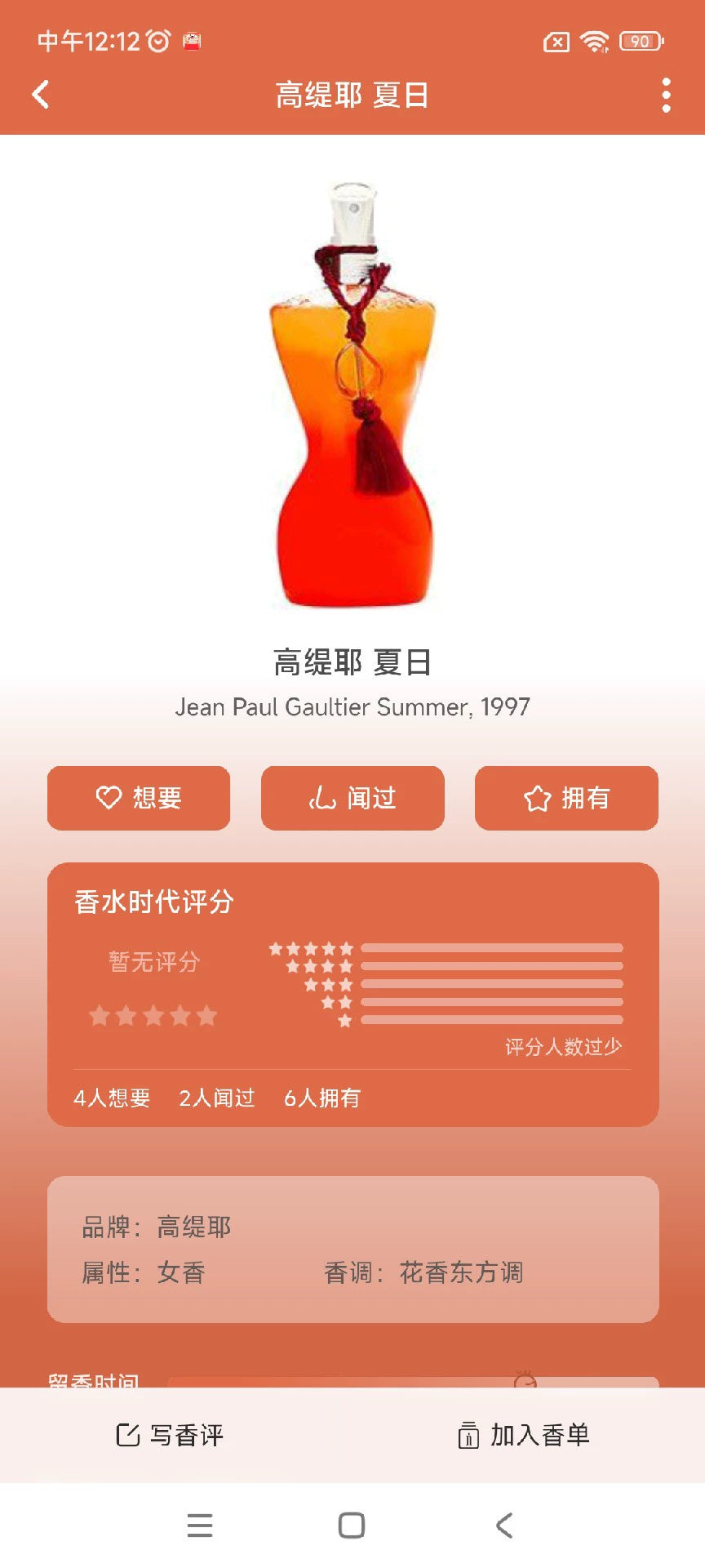 090525-29 Jean Paul Gaultier Parfum Perfume 100ml 3.4oz
