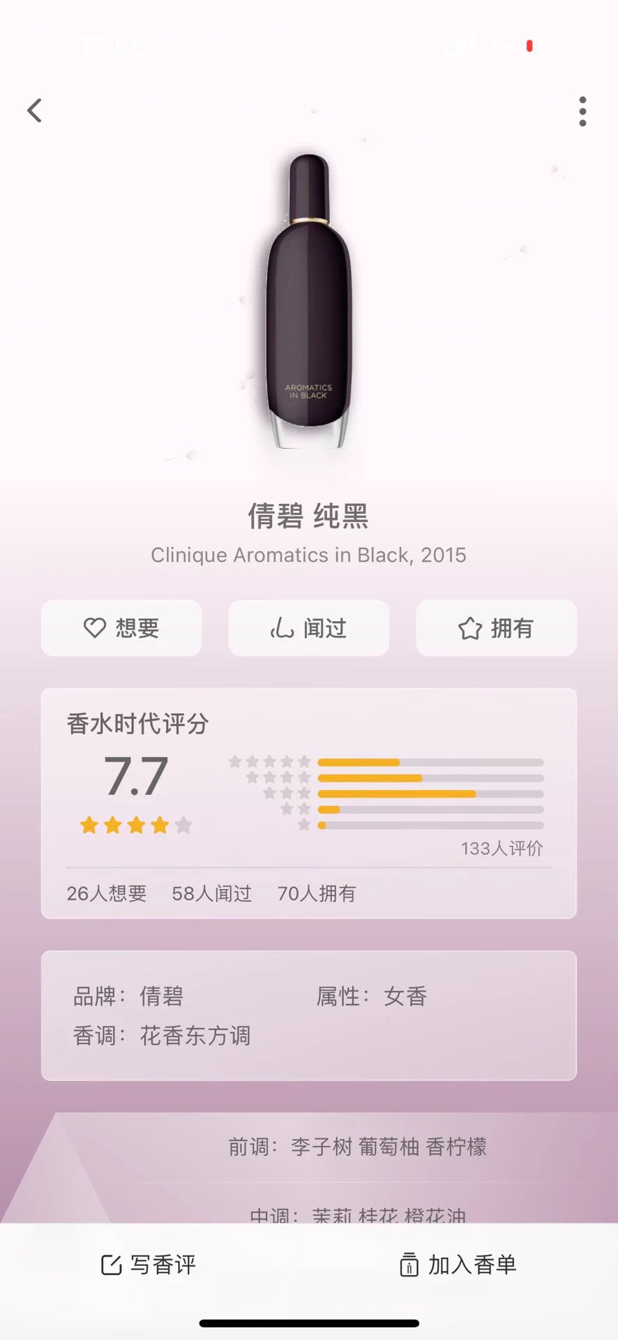 140126-15 Aromatics In black Eau de Parfum EDP 100ml 3.4oz