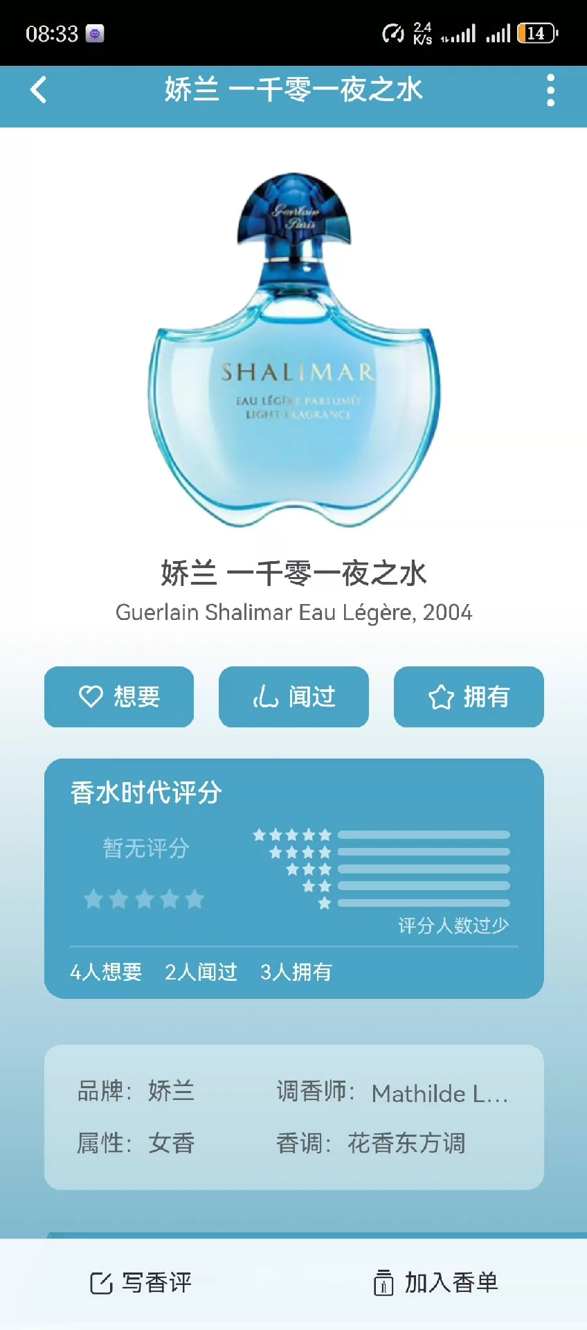 070325-45 Guerlain Shalimar 50ml Limited 2004 75ml 2.5 oz EDT eau de toilette