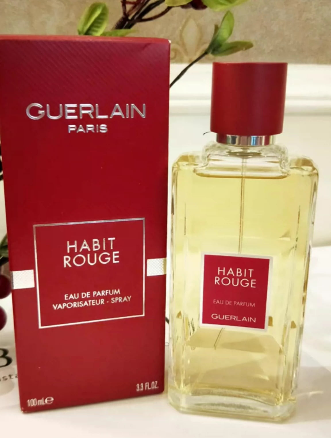 020225-35 Guerlain Habit Rouge 100ml EDP 3.4 oz Eau de Parfum
