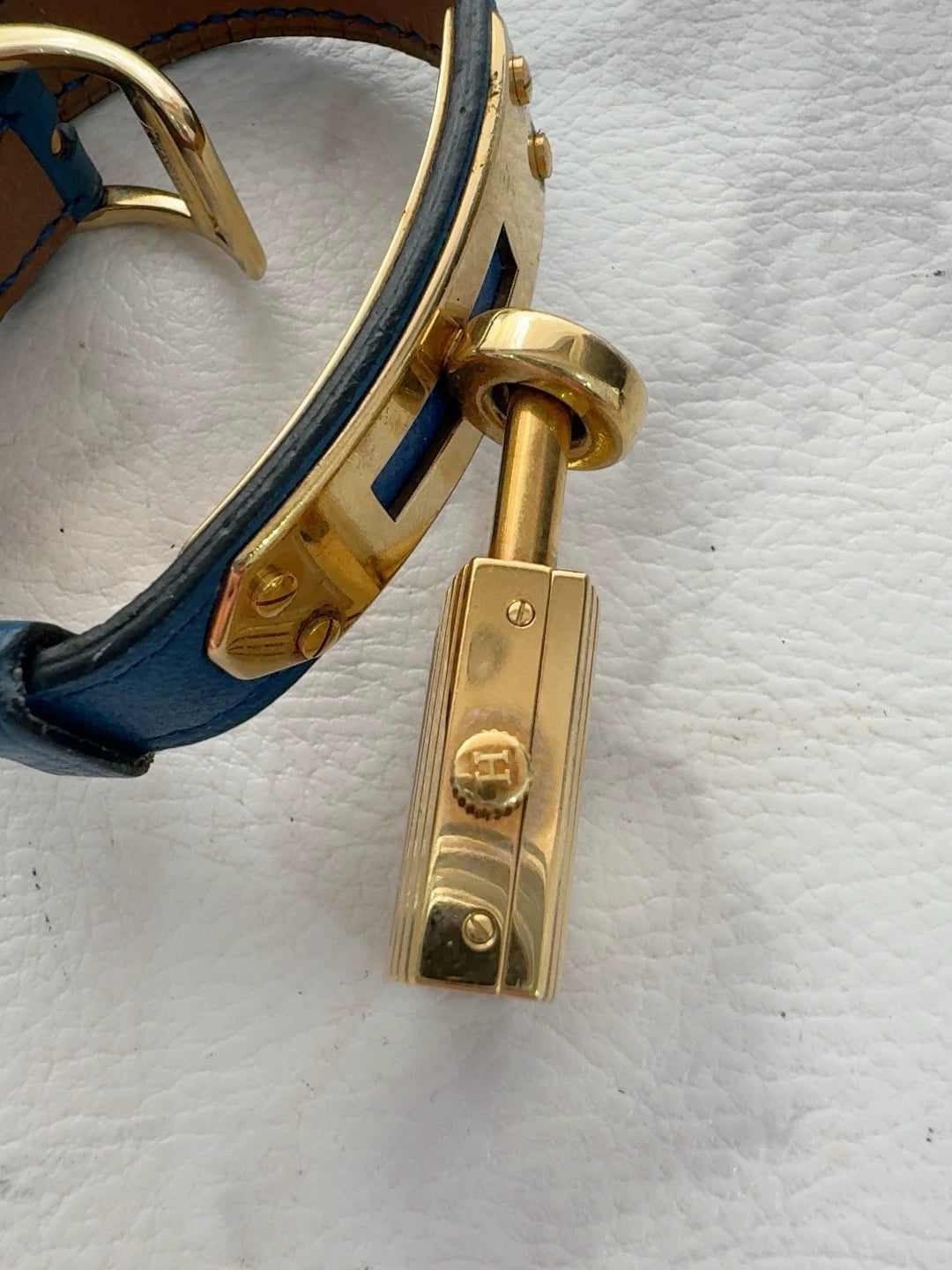 291024-28 Auth HERMES Kelly watch Plated Quartz Ladies watches