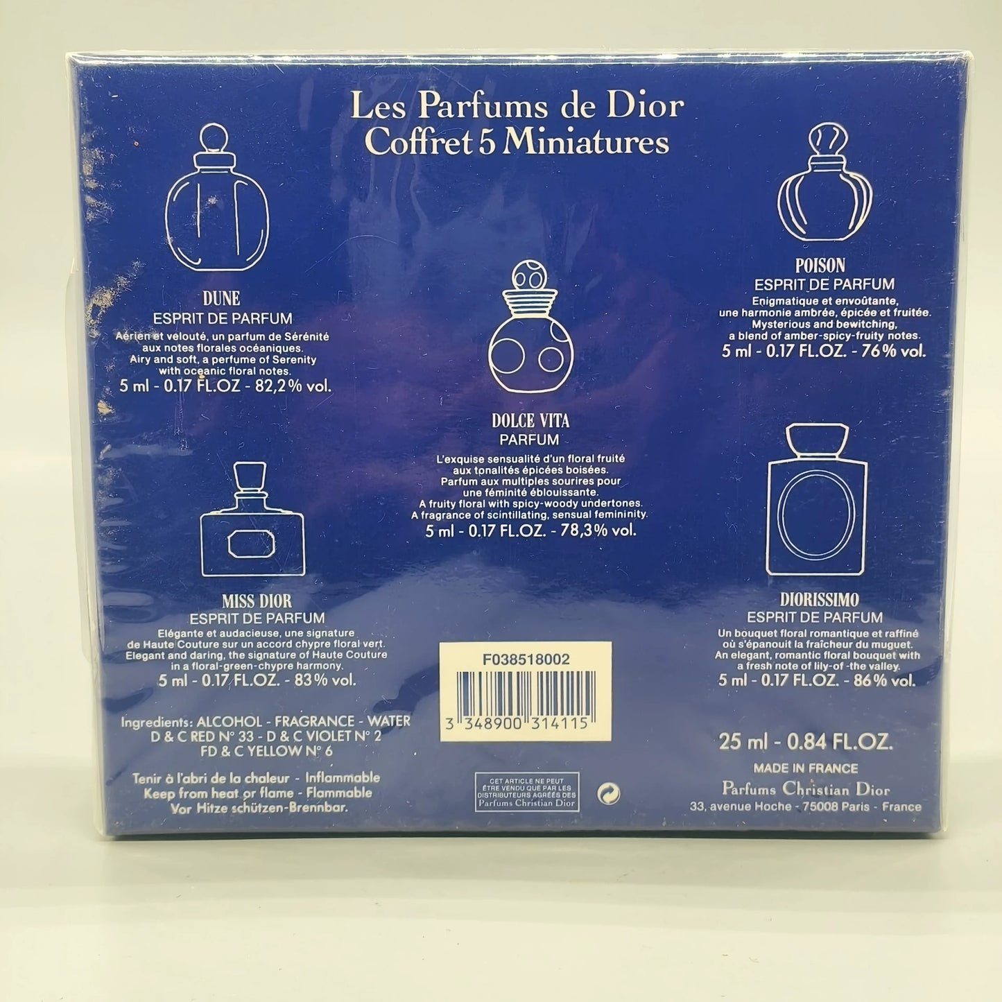 181025-92 Christian Dior Poison Les Parfum de Perfume 5ml x 5 0.8oz