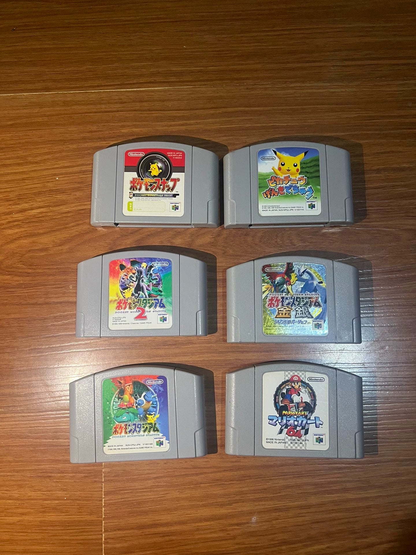 n64-9 N64 Pokemon a Mario racing game card all