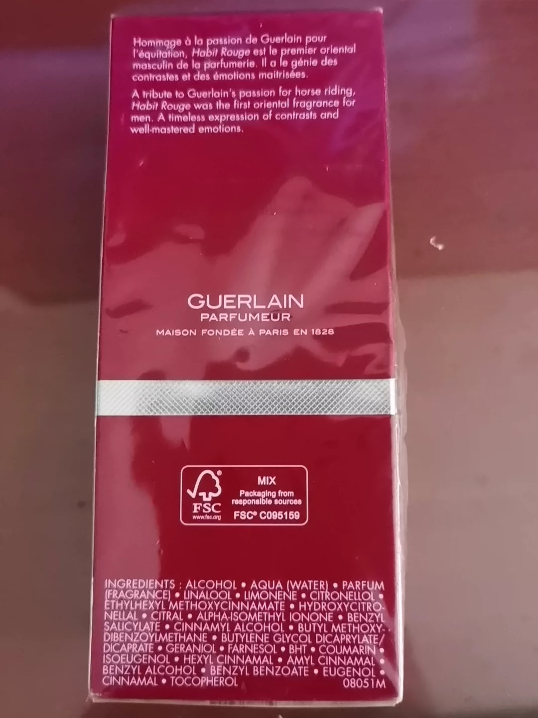 020225-35 Guerlain Habit Rouge 100ml EDP 3.4 oz Eau de Parfum