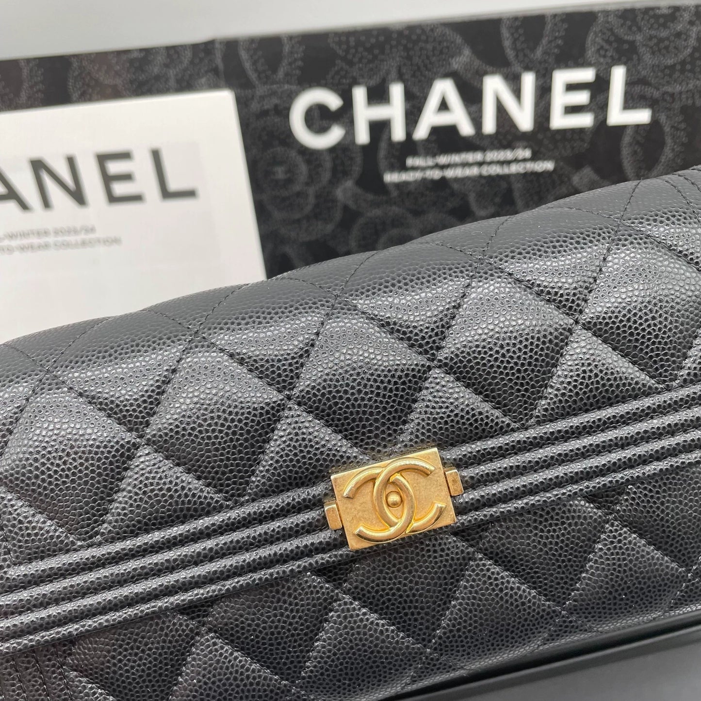 310725-41 Auth CHANEL CF CC Classic Long Flap Wallet