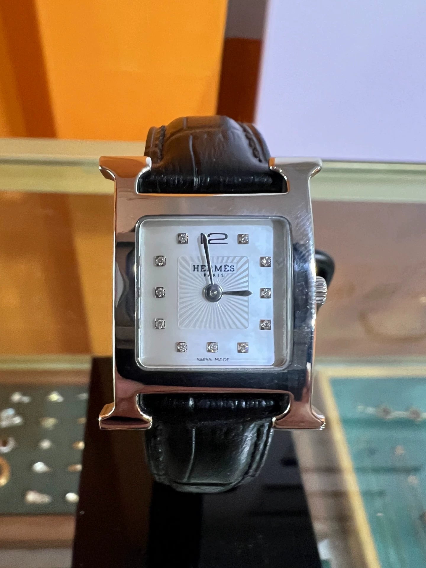291024-88 Hermes Quartz female watch stainless steel
