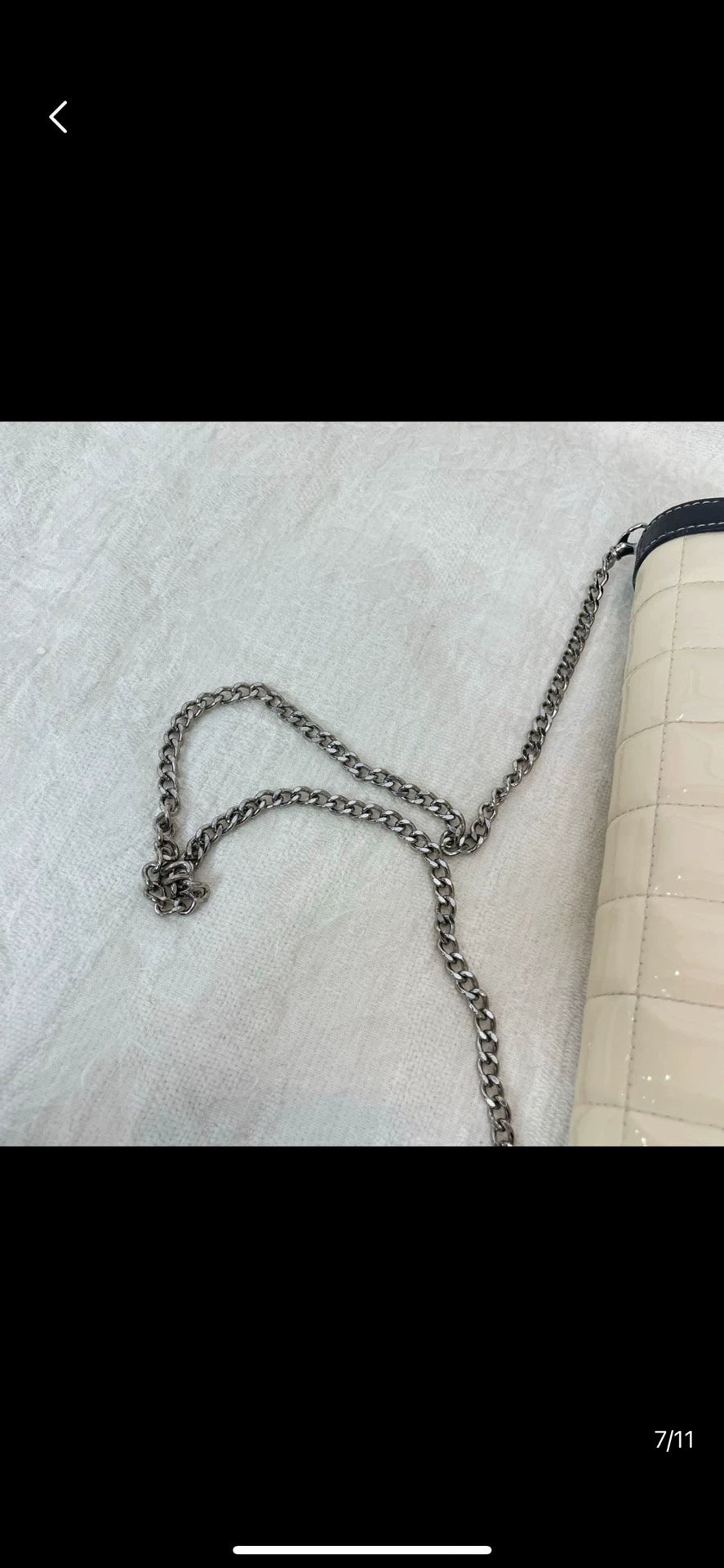 221124-25 Auth CHANEL Middle Bag lamskin handbag