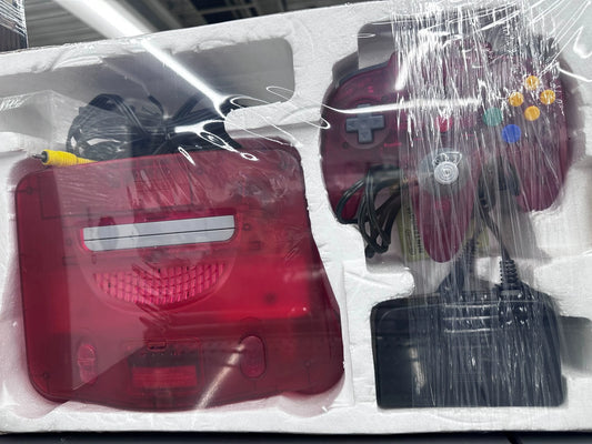 n64-10 Nintendo N64 game console red transparent non-SFC NGC WII game console