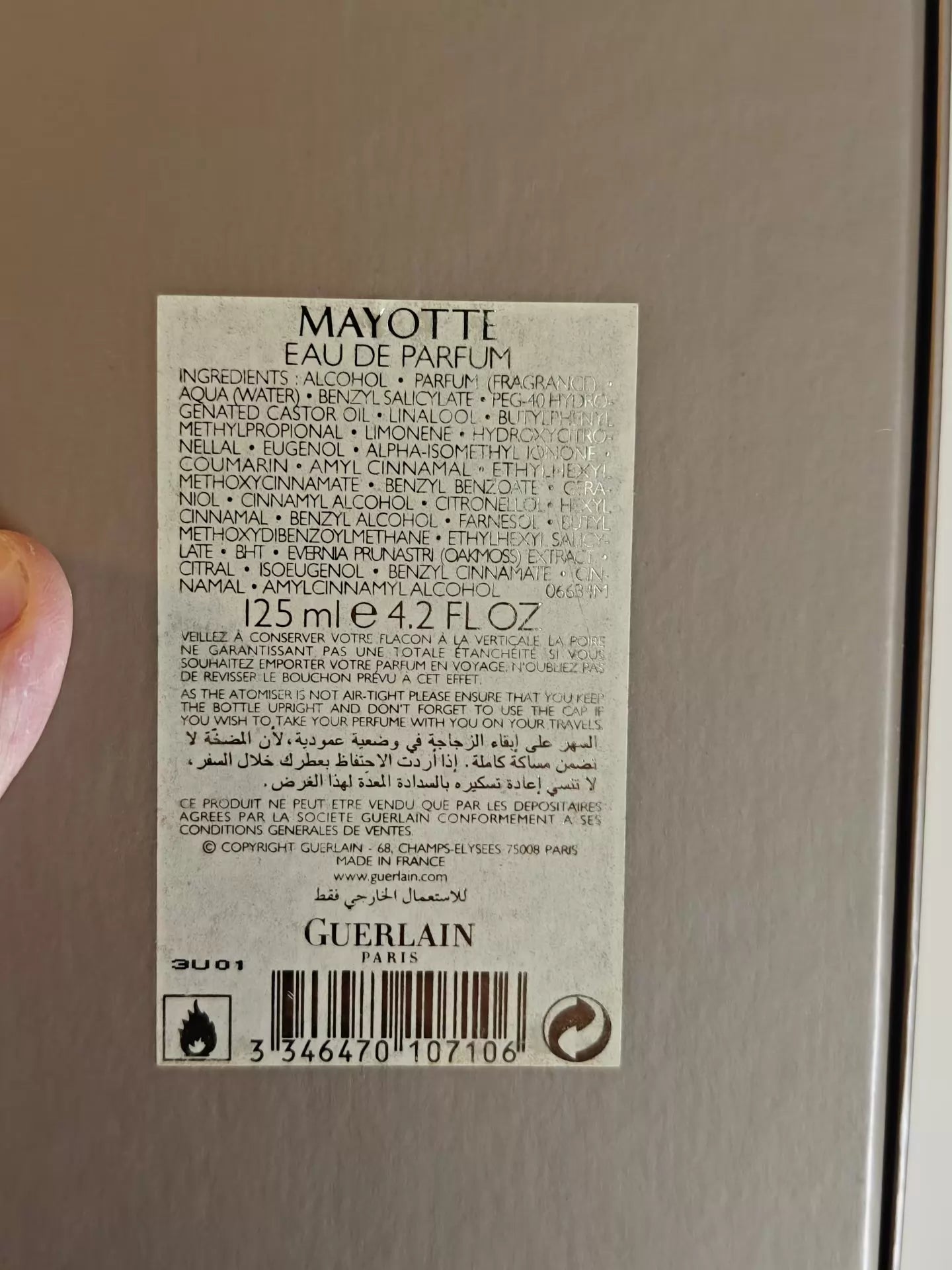 190426-47 Guerlain Mayotte Old 125ML 4.2 oz
