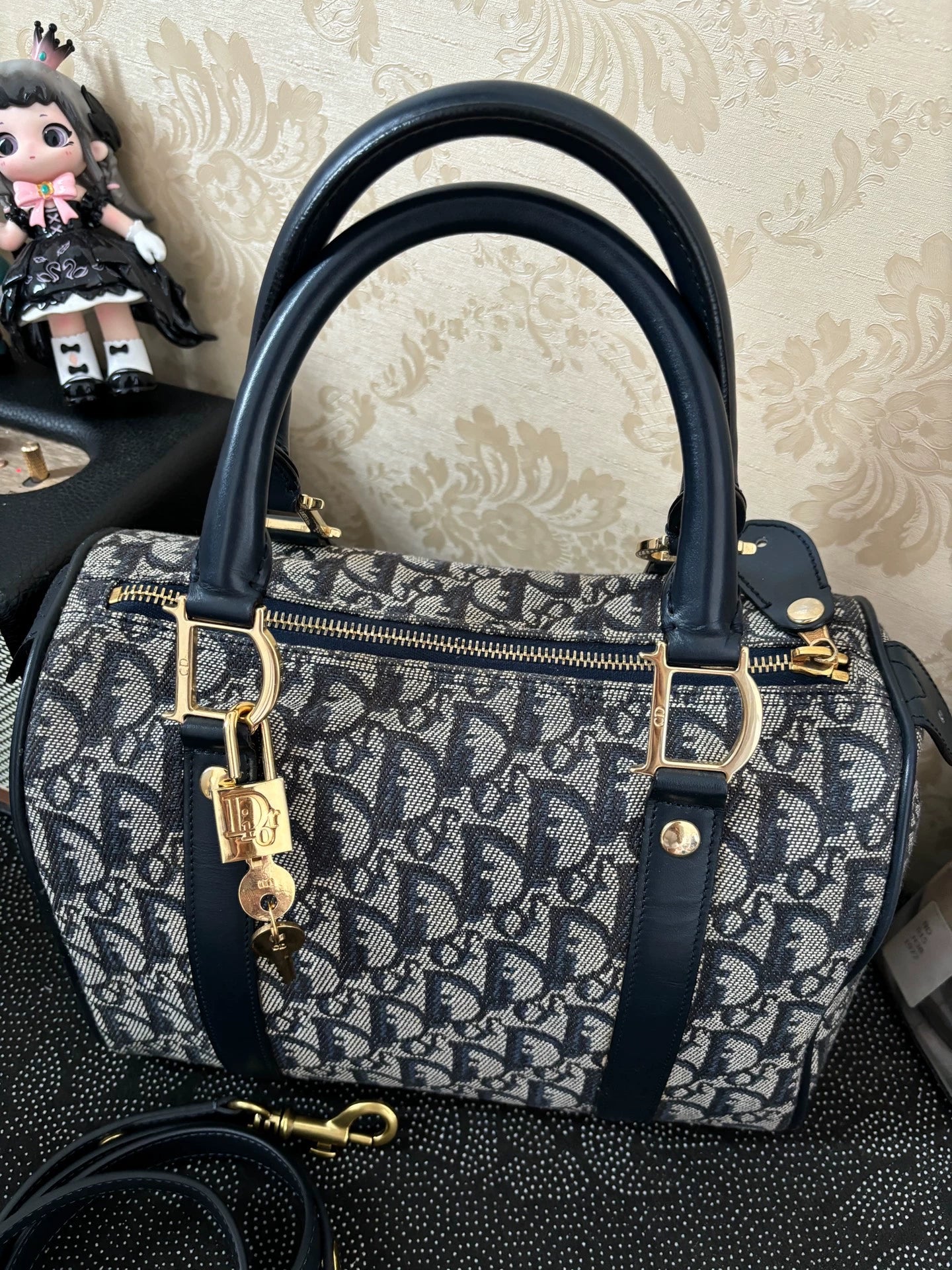 050125-4 Christian Dior handbag tote bag Blue