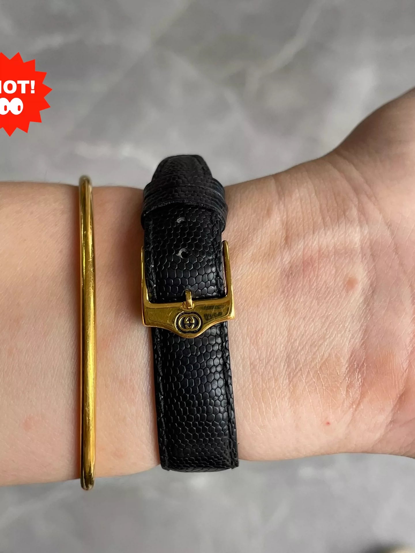 140525-48 Gucci gold tone watch