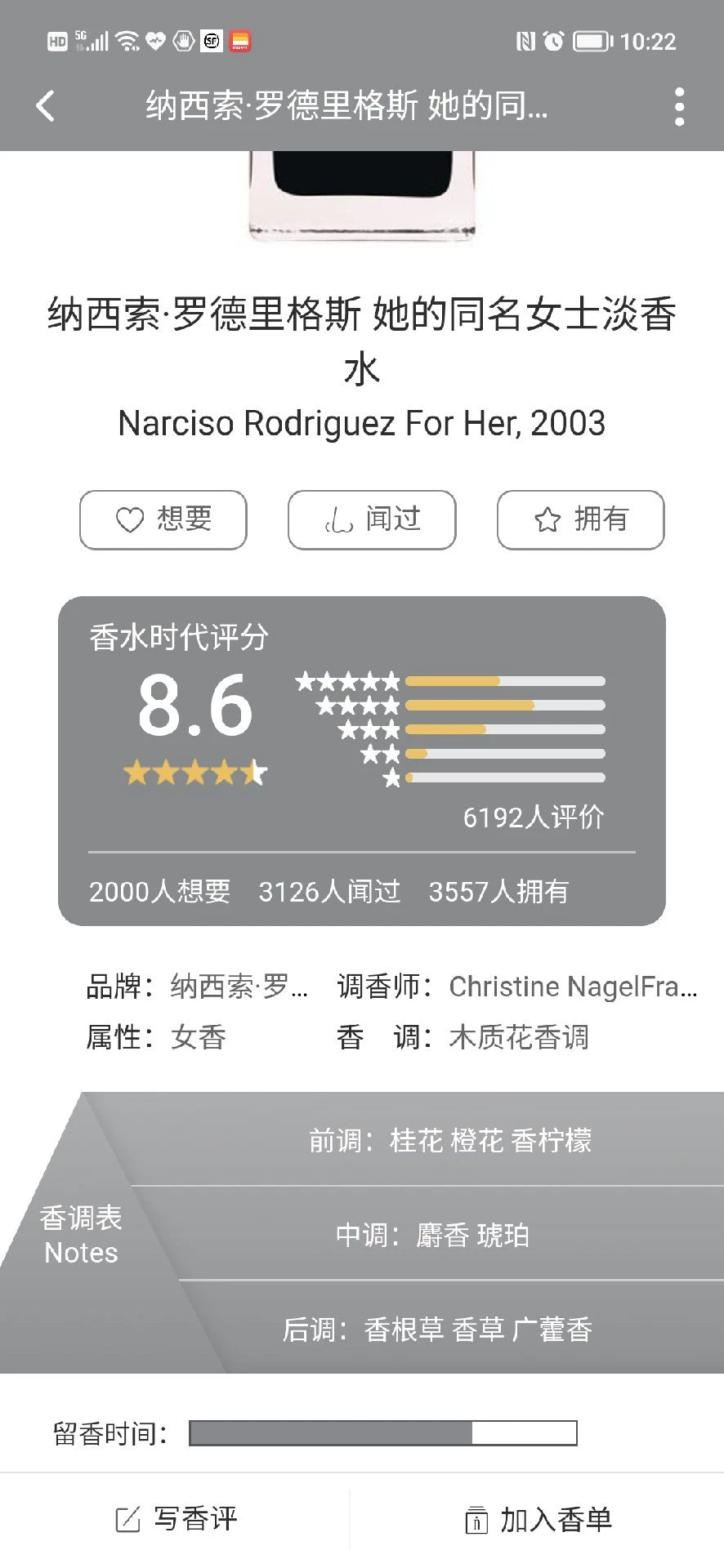 010926-171 Narciso Rodriguez 150ml EDT
