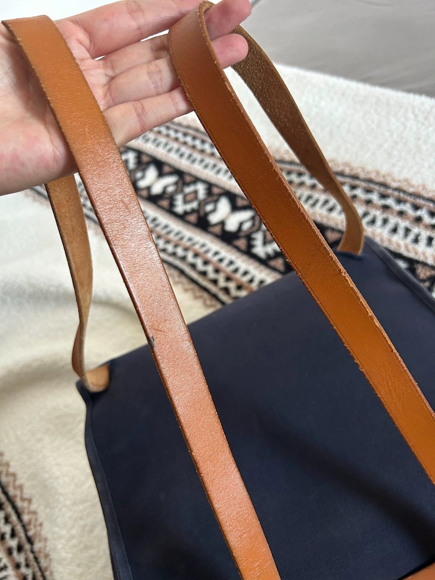 Jun25-bag-52 Auth Hermes Herbag PM 31 canvas Tote handbag shoulder bag