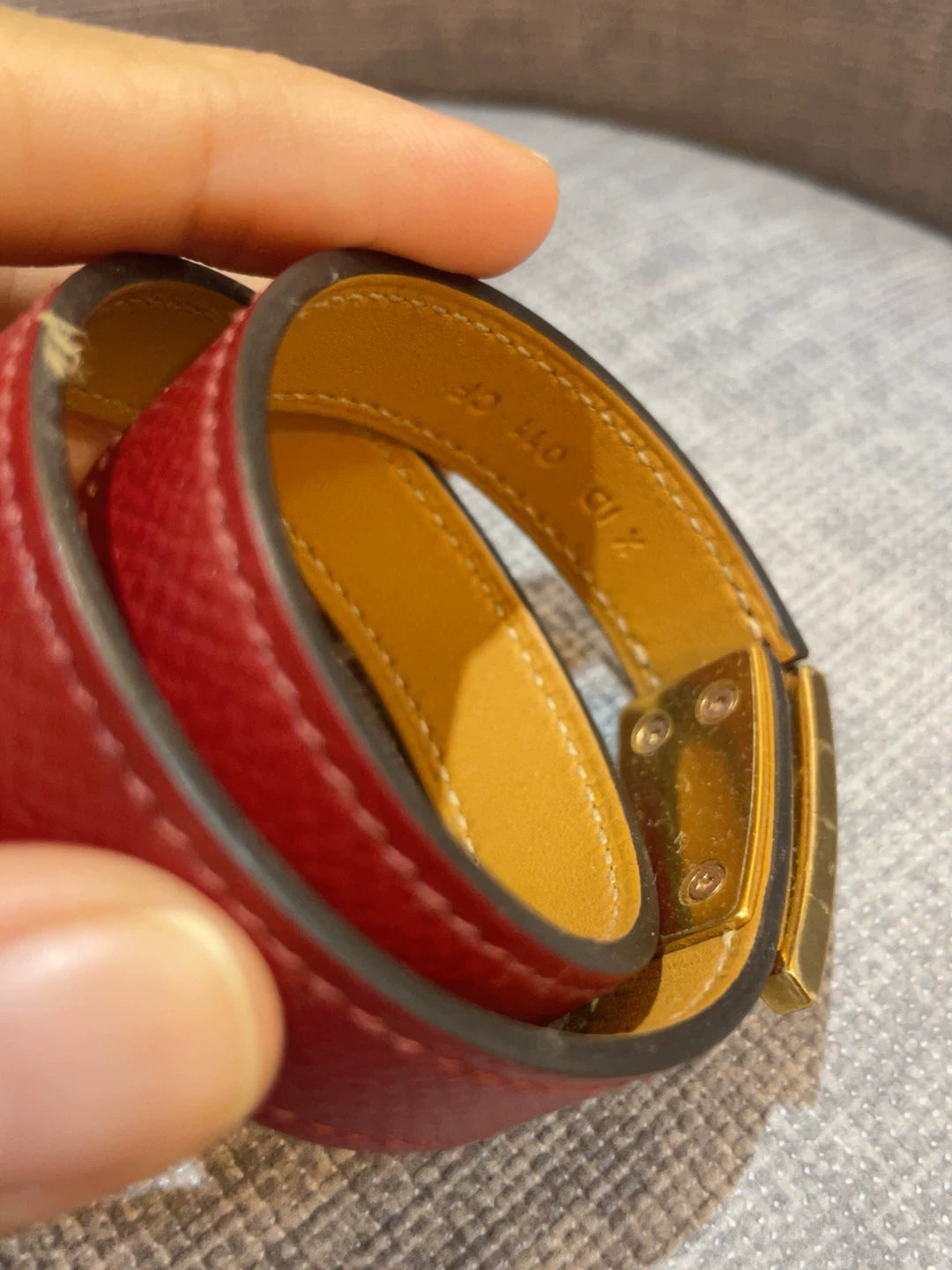 281024-74 Auth HERMES Kelly double tour bracelet hardware T1
