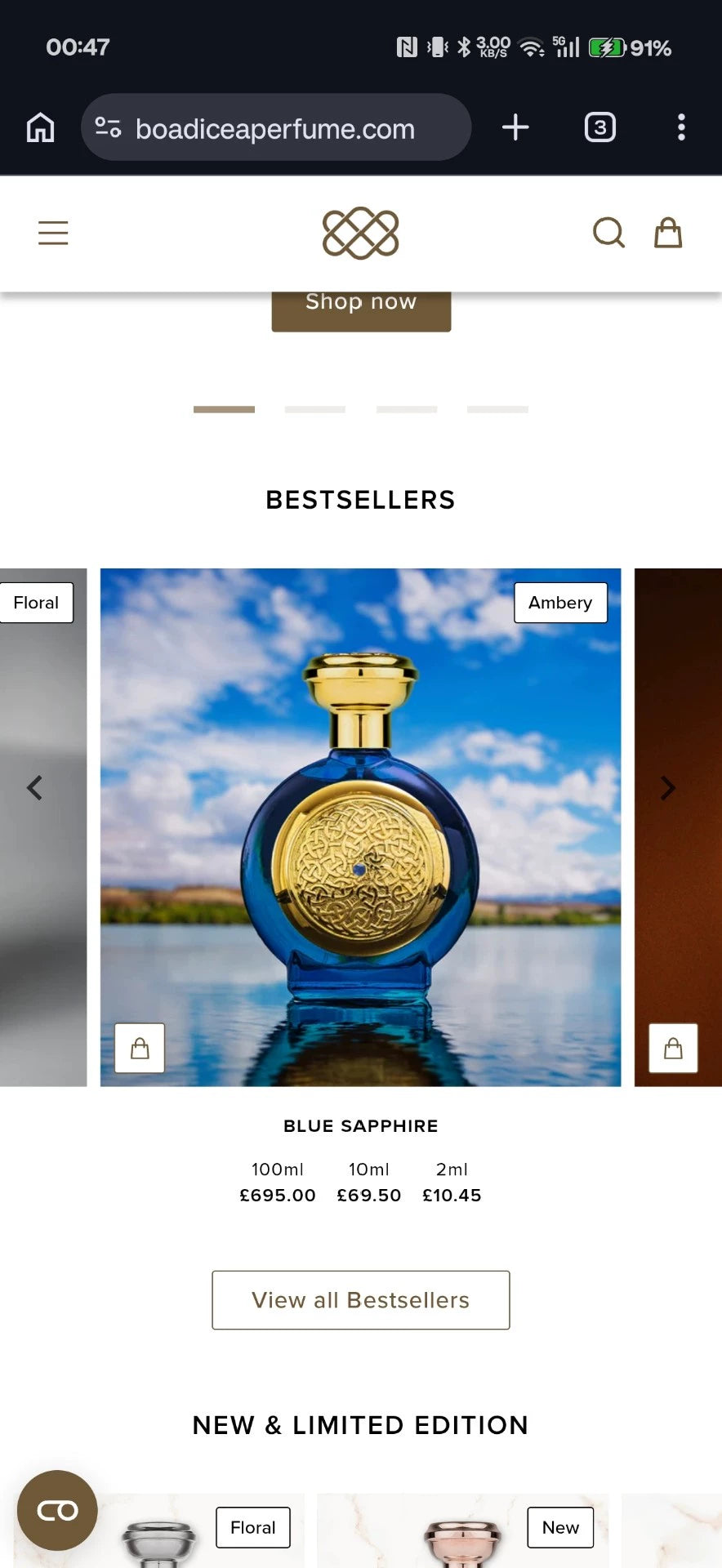 110826-78 Boadicea Blue Sapphire Perfume