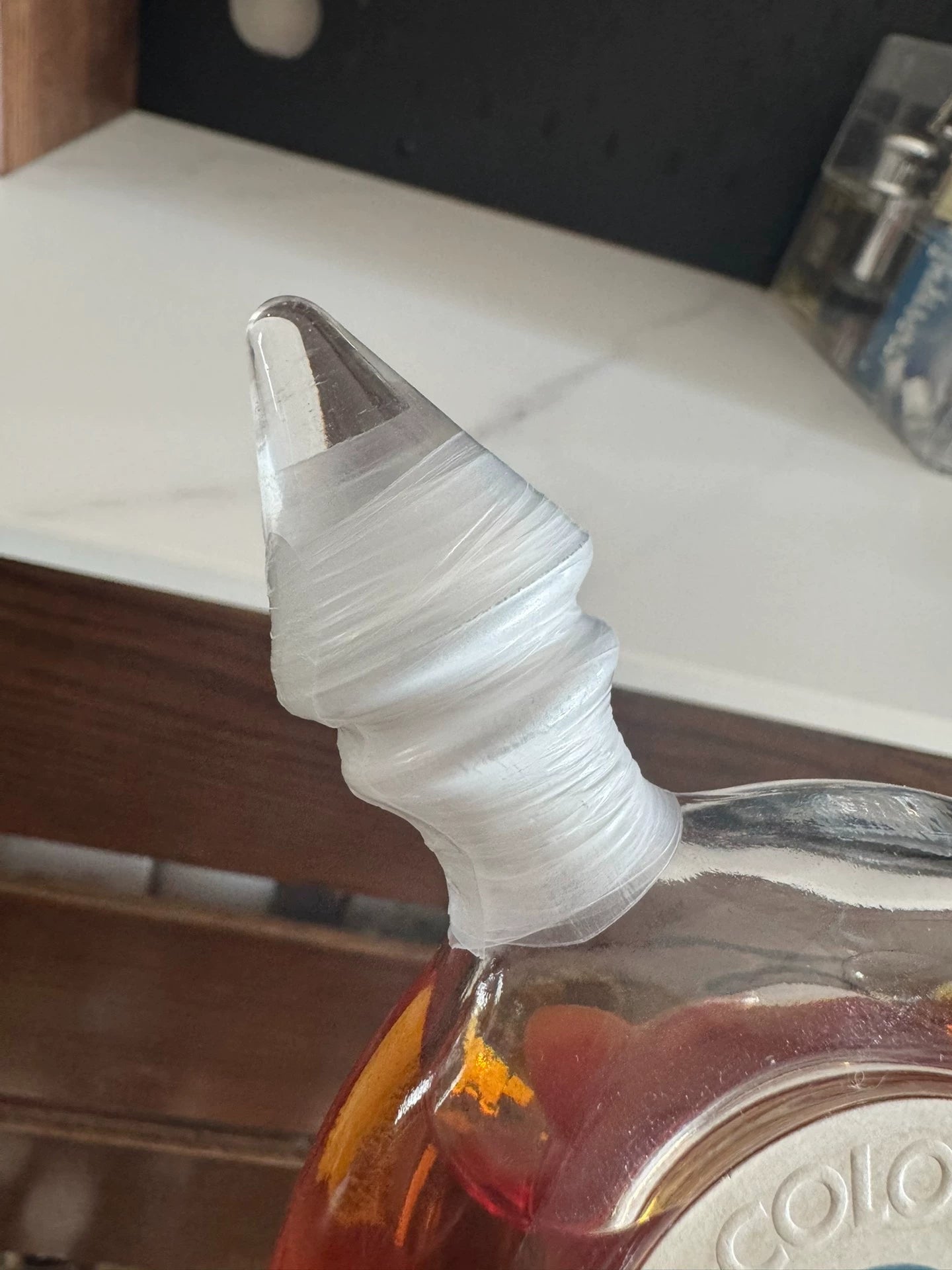 010325-55 60s glass top Guerlain L'Heure Bleue 3 oz 90ml