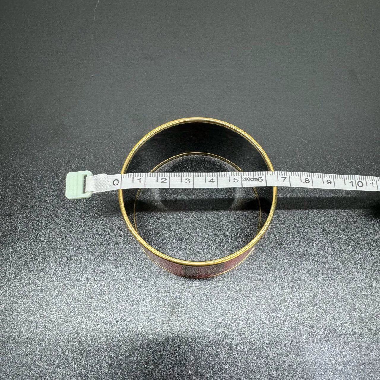 281024-70 Auth HERMES Email Bracelet Bangle Blanc Size 35mm