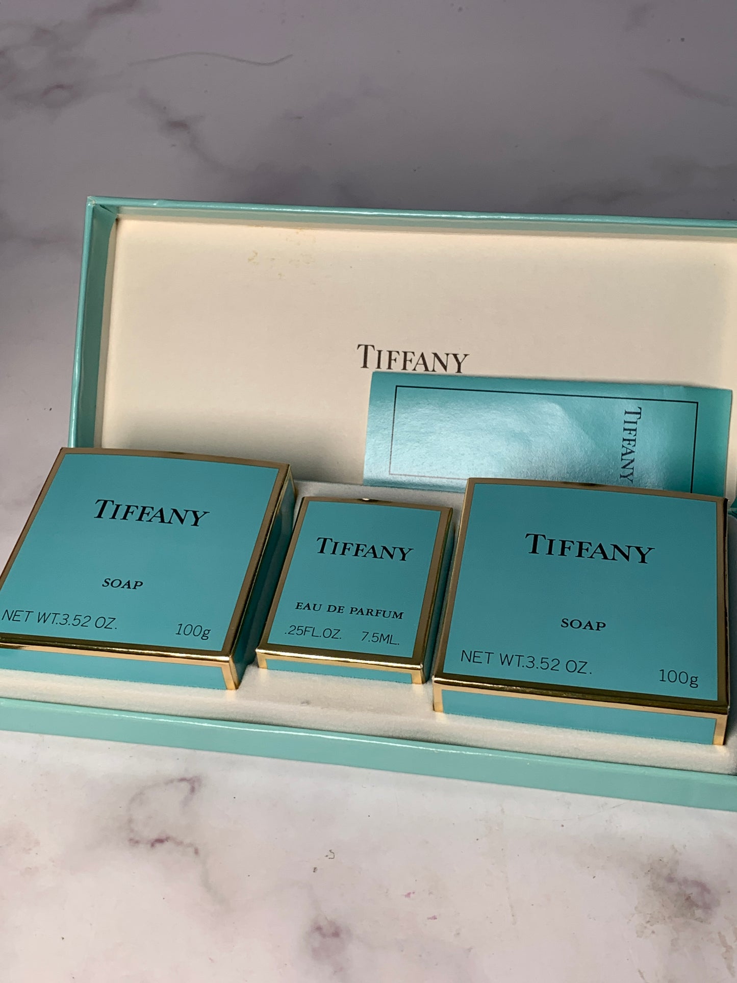 Rare New box Tiffany Soap 100g x 2 eau de Parfum 7.5ml 0.25 oz - 030124 7