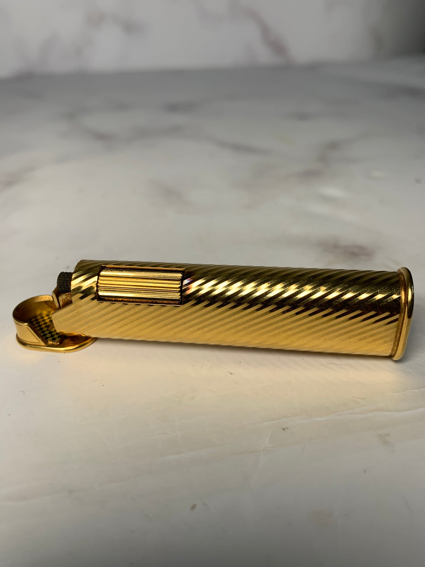 Rare Duhill golden tone lighter with box - 030124 2